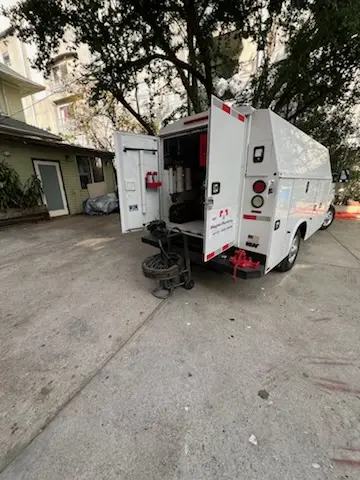 Magnet Plumbing service vehicle on-site for Water Heater Repair in Pelican Bay